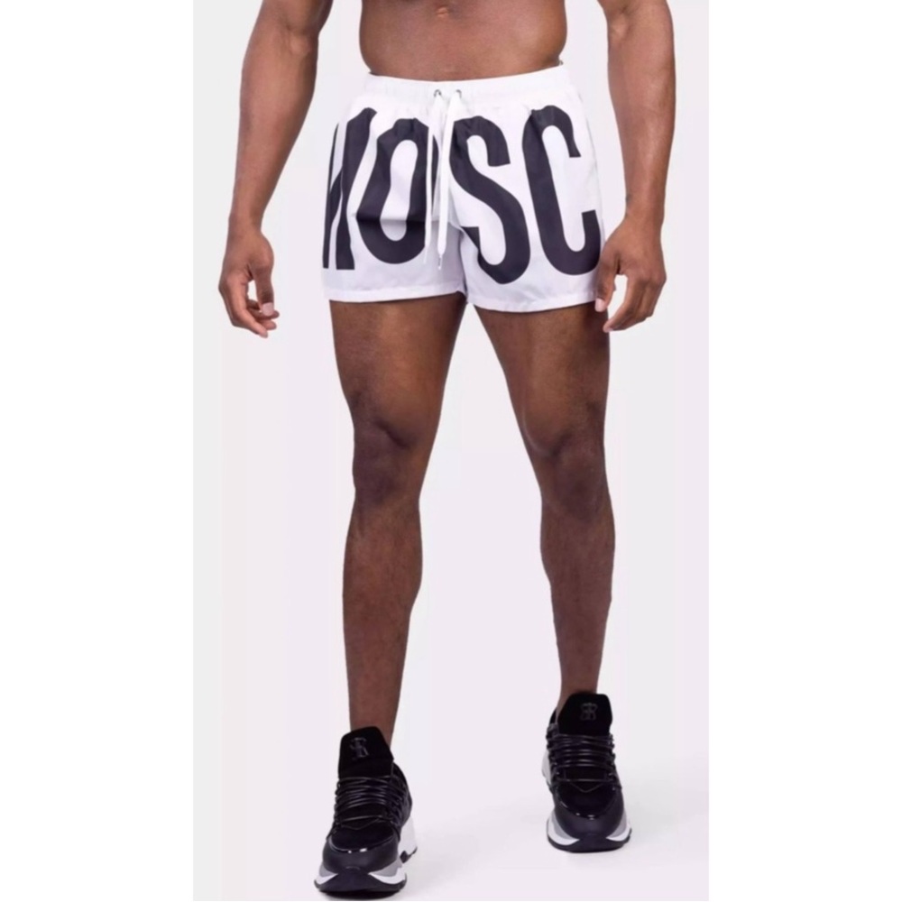 Moschino: Logo Print Swim Shorts Nwt